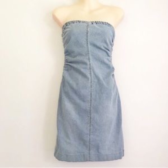 Strapless Denim Dress